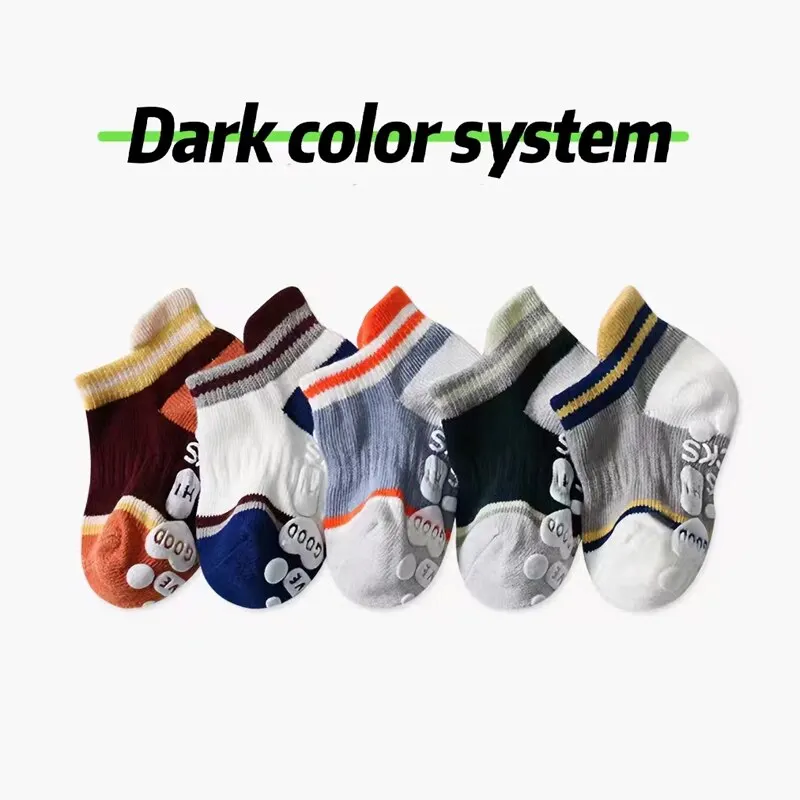 5 Pairs Ankle Baby Socks Cotton Childrens Low Top Socks Boys And Girls Toddler Floor Socks