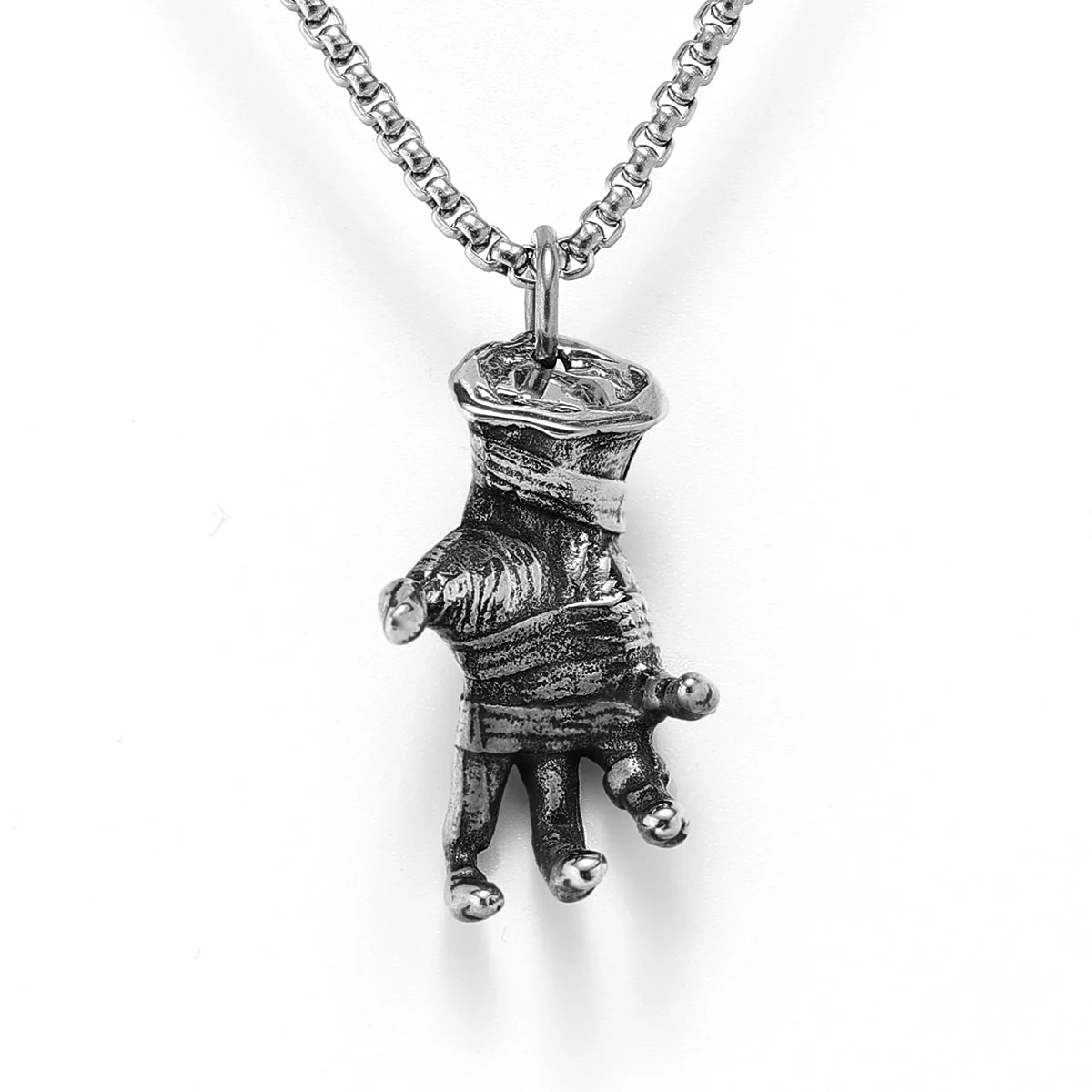 Gothic Devil Hand Skull Stainless Steel Men Women Necklaces Pendants Chain Punk Trendy Fashion Jewelry Creativity Gift Wholesale