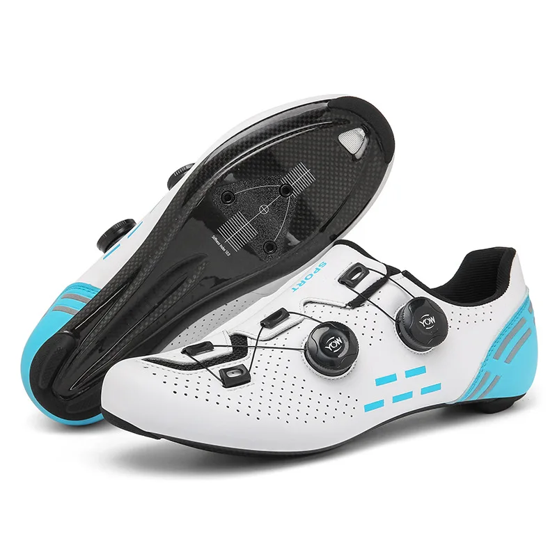 2024 New carbon fiber cycling shoes Men\'s women\'s carbon sole lock shoes road car hard sole carbon fiber cycling shoes