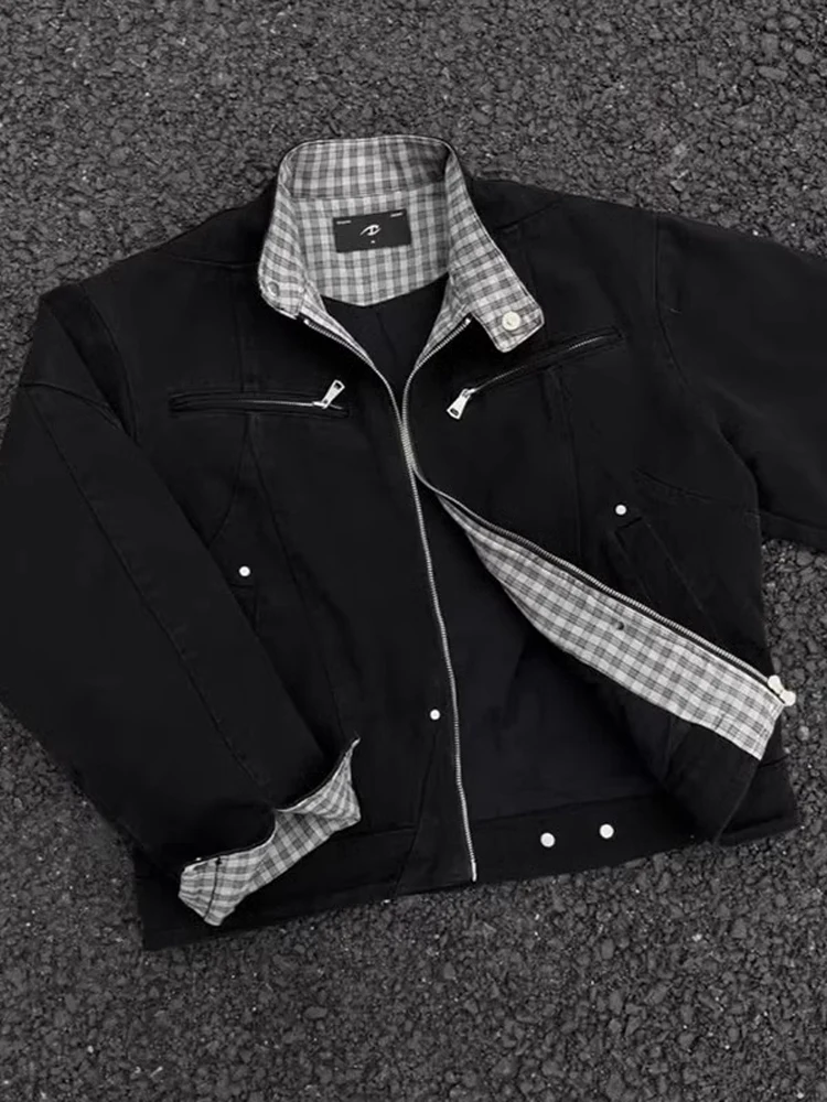 

American Retro Harington Jaet Men's Spring Autumn Casual Stand Collar Cleanfit Leisure Outerwear Polyester Nylon Cosite ...