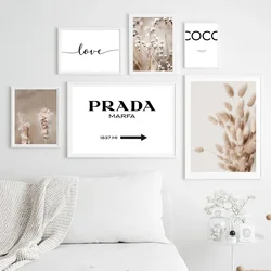 Bunny Tail Grass Reed Roses Lover Quotes Wall Art Canvas Painting Nordic Posters And Prints Wall Pictures For Living Room Decor