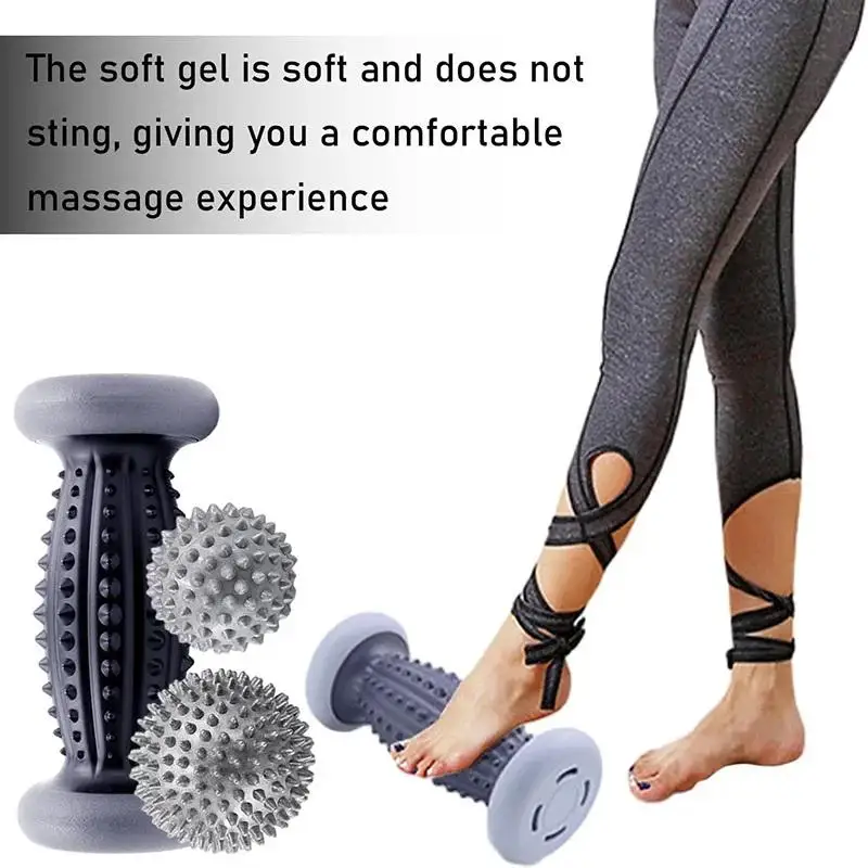 【HB】Massage Ball Foot Roller Spiky Lacrosse Balls Relieve Hand Shoulder Leg Plantar Fasciitis Heel Feet Arch Deep Tissue Massage