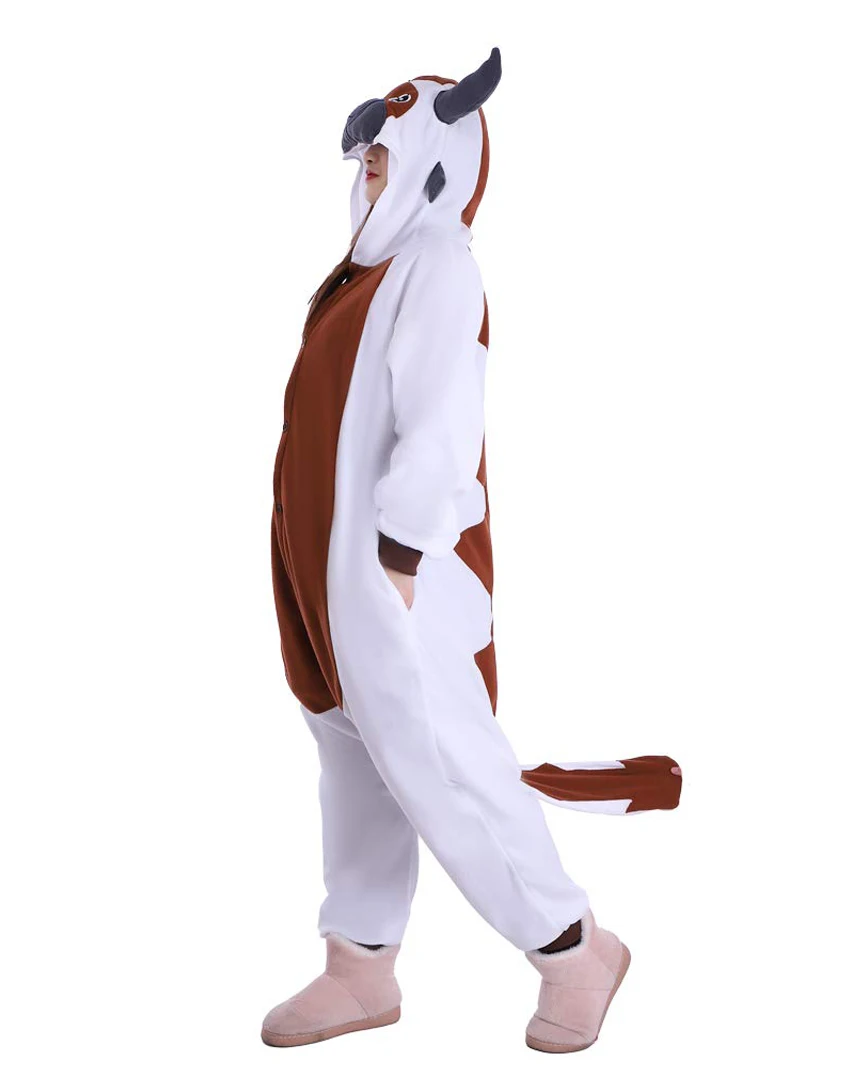 Pyjama Animal Kigurumi pour Adultes, Onesie d\'Halloween pour Femmes et Hommes, Pyjama Bétail de Dessin Animé, Vêtements d\'intérieur, Costume Cosplay