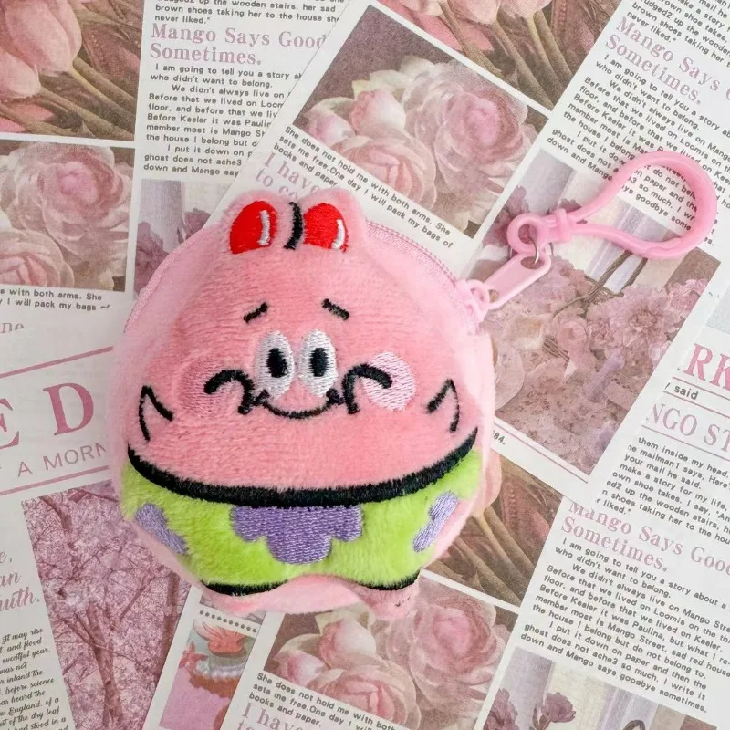 アニメスポンジボボイスクエアパンツぬいぐるみコインケースミニ収納キーホルダー新スタイル創造性かわいいキュートニッチおしゃれ