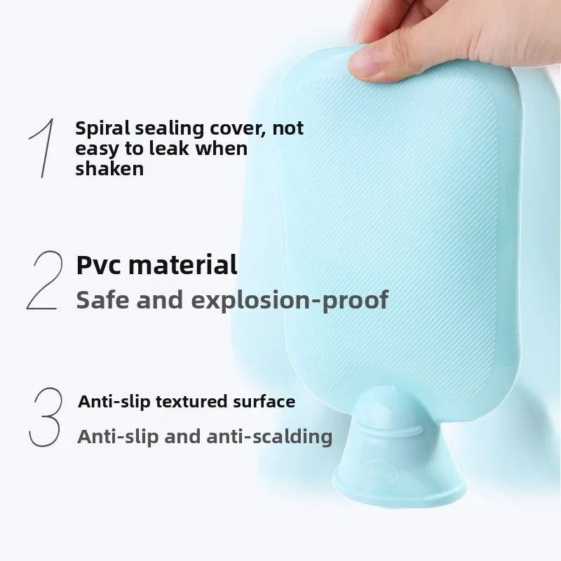 Cross-border thickened fashionable hot water bag, creative explosion-proof large hand warmer, cute water-filled hot water