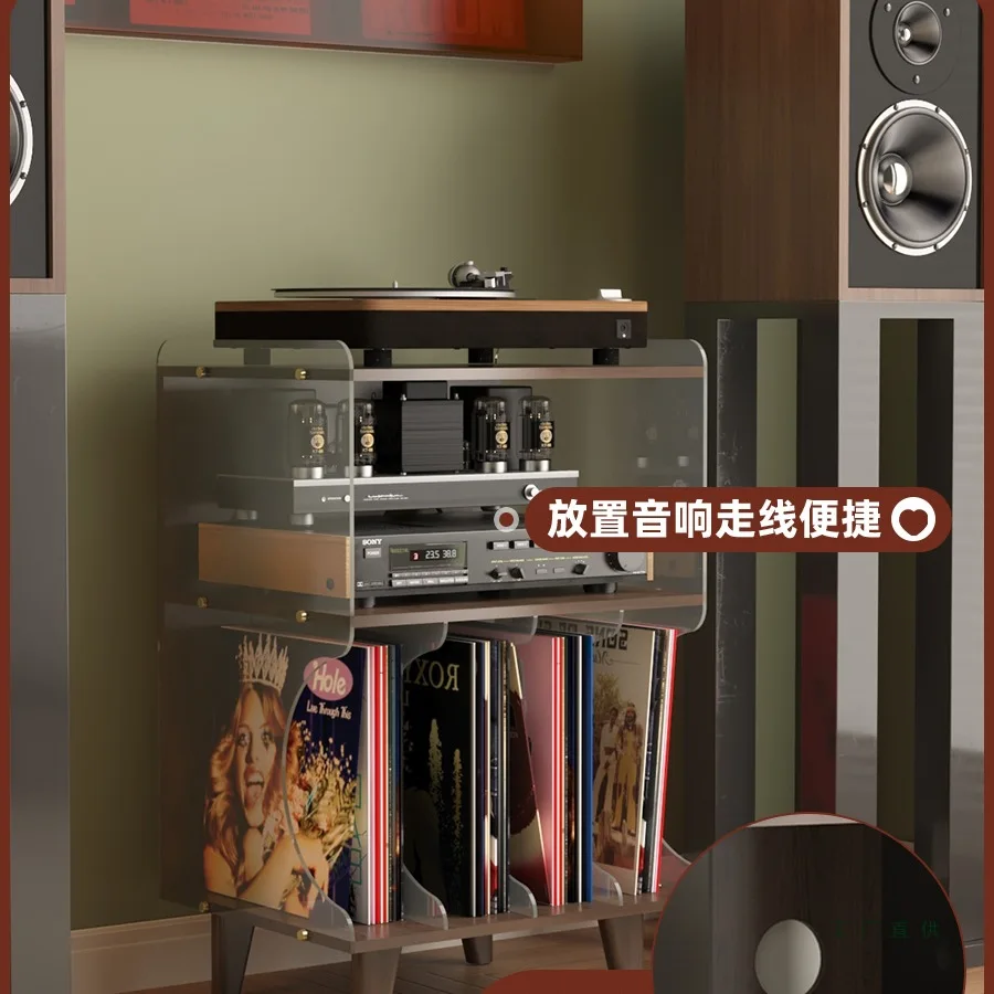Acrylic Record Cabinet Vinyl Record Storage Cabinet Record Player Locker Locker Floor-to-ceiling Vinyl Display Shelf