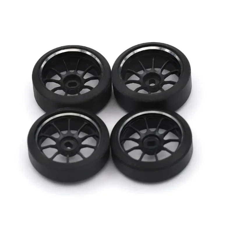 1.5 Degrees Hard Plastic Drift Tires Metal Wheel Rim for Wltoys 284131 K969 K989 Kyosho Mini-Z 1/28 RC Car Upgrade Parts