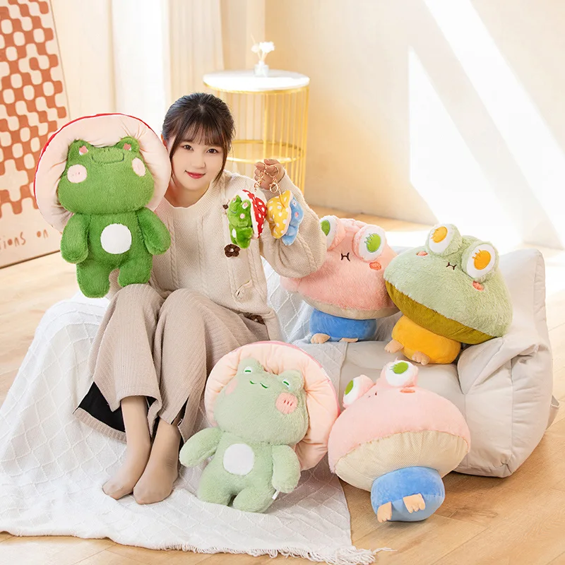 

Creative Mushroom Frog Plush Toy Cute Lonely Frogs Stuffed Animal Anime Plushies Doll Kawaii Soft Kids Toys Pillow for Girls