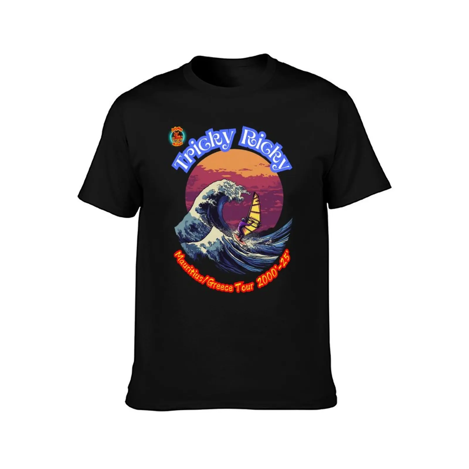 Tricky Ricky T-Shirt, Summer Casual Cotton Tee, Oversized Streetwear Tops, Vintage Graphic Print, Loose Fit Short Sleeve