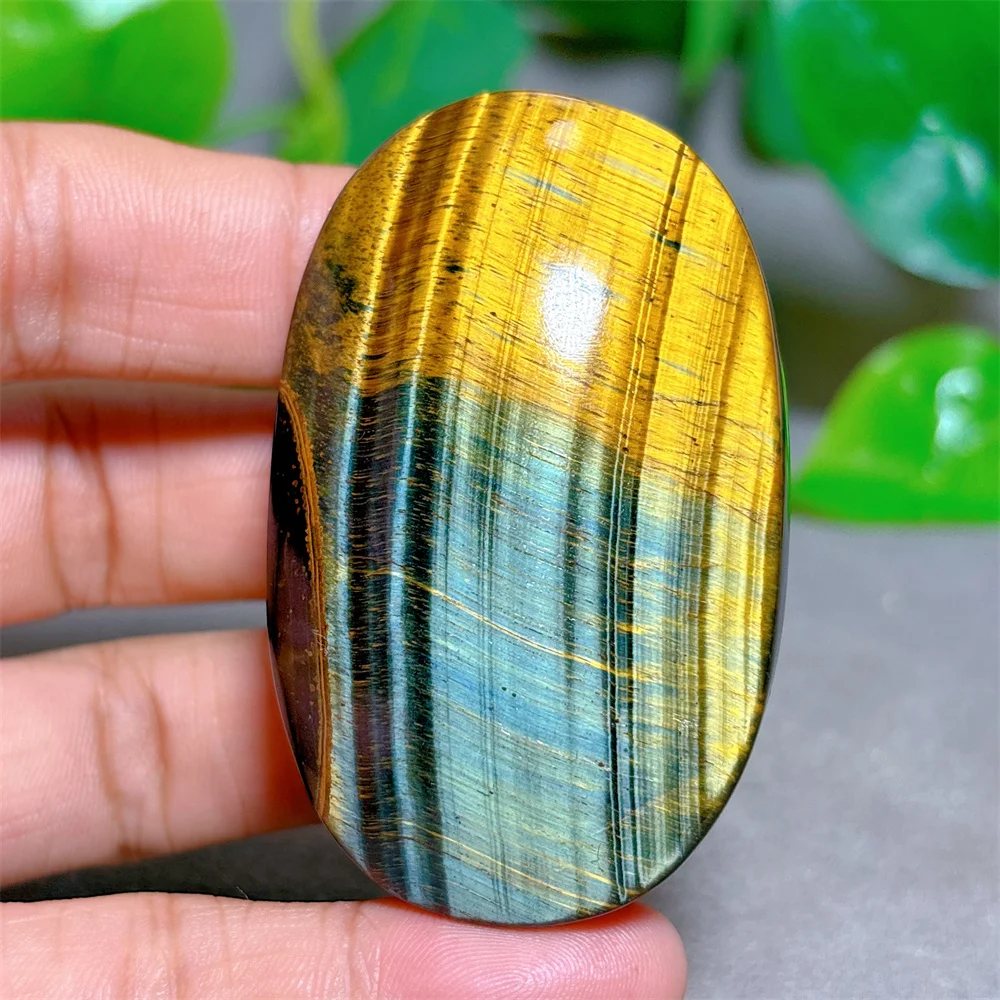 Blue Yellow Tiger Eye Palm Crystal Natural Stone Quartz Stone Minerals Home Decoration Reiki Craft Gifts Energy Healing Luck