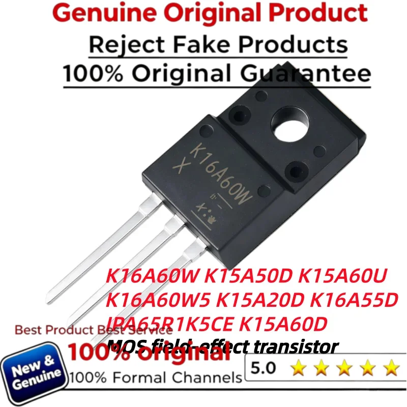 10PCS 100% NEW original K15A60U K15A20D K15A50D K15A60D K16A55D K16A60W K16A60W5 IPA65R1K5CE TK15A60U TK15A20D TK16A60W TO-220F