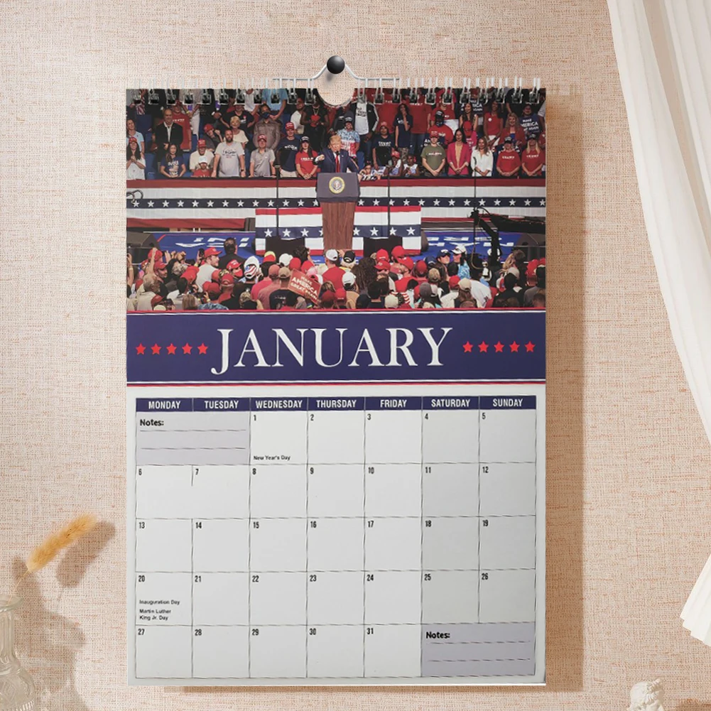 Trump 2025 Calendar 12 Month Wall Calendar Making America Great Again Hanging Wall Calendar Monthly Planner for Home Or Office