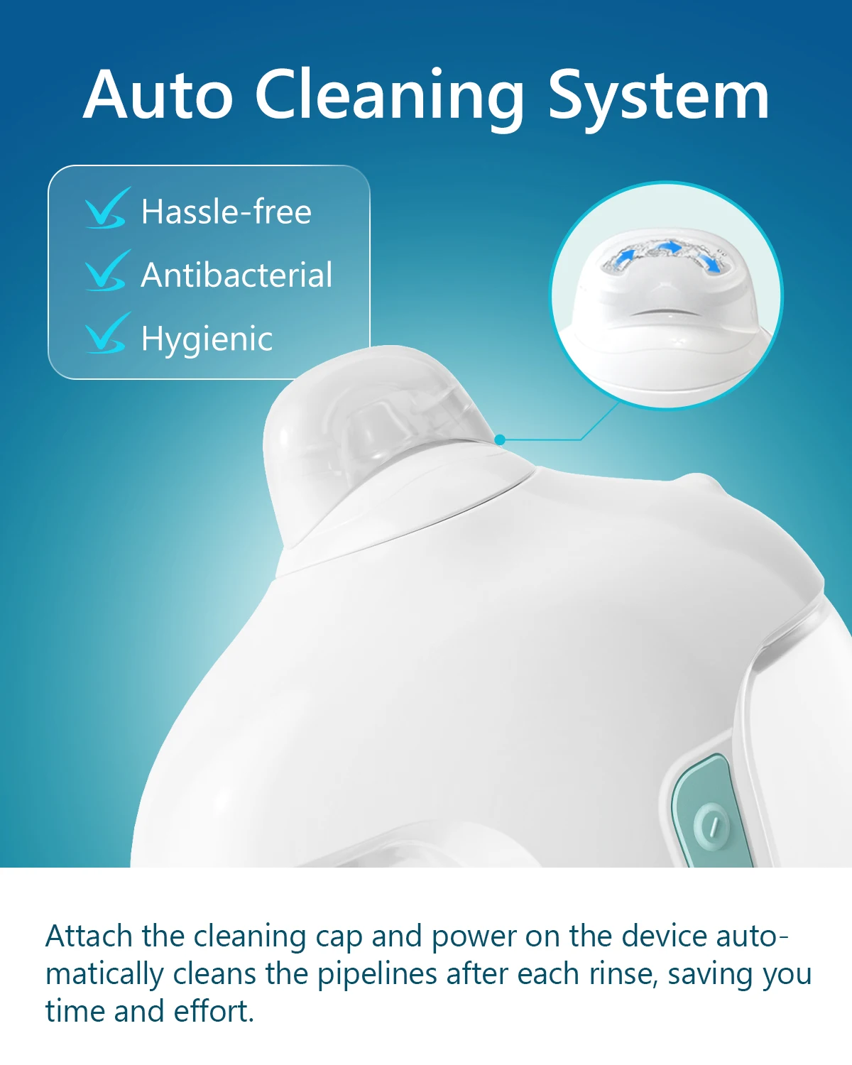 Nascool Electric Nasal Irrigation System with 50 Salt Packets, 2 Modes Nose Cleaner for Sinus Relief, Runny Nose, Nasal Congesti