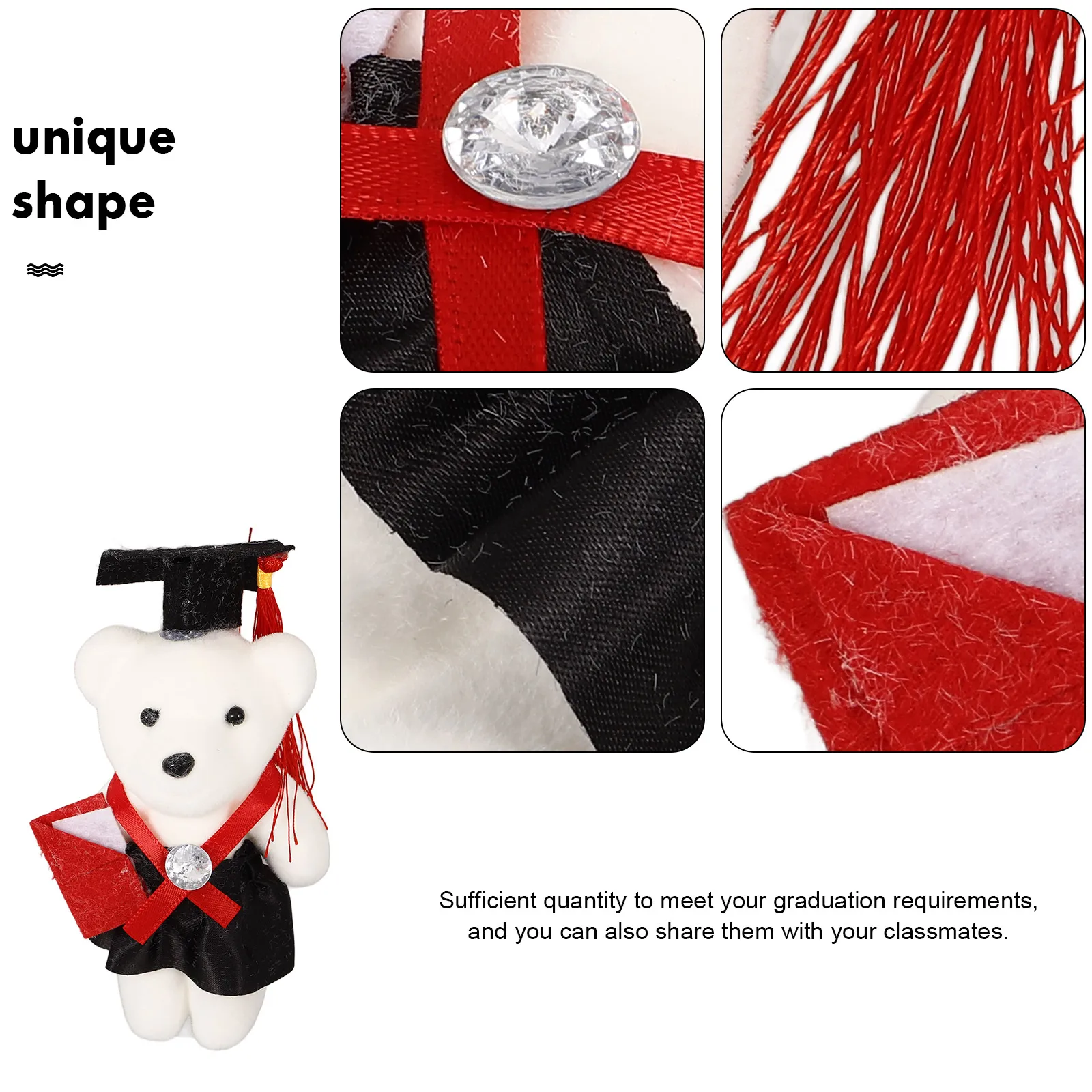 

5pcs Graduation Bear Flower Bouquet Decorations Ceremony Gift Craft Decoration Commencement Ornaments Bouquet Bears Graduation