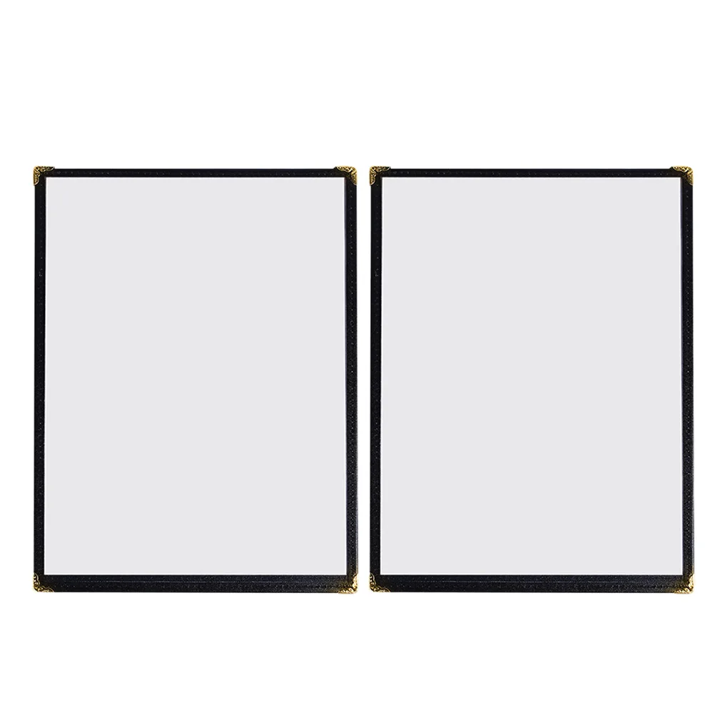 

2Pcs A4 Transparent Menu Cover Recipe Protector Waterproof List Holder Recipe Protector for Restaurant Bar