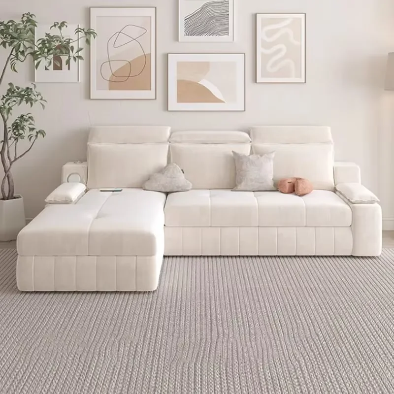 Relaxing Stretch Modern Sofas Beds Stretch Luxury Cute Floor Living Room Sofas Modular White Canape Convertible Furniture