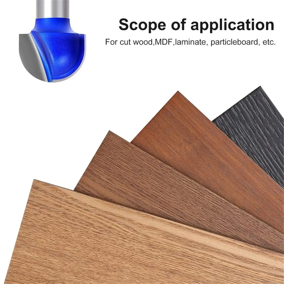 4-Piece Core Box Router Bit Set, 1/4