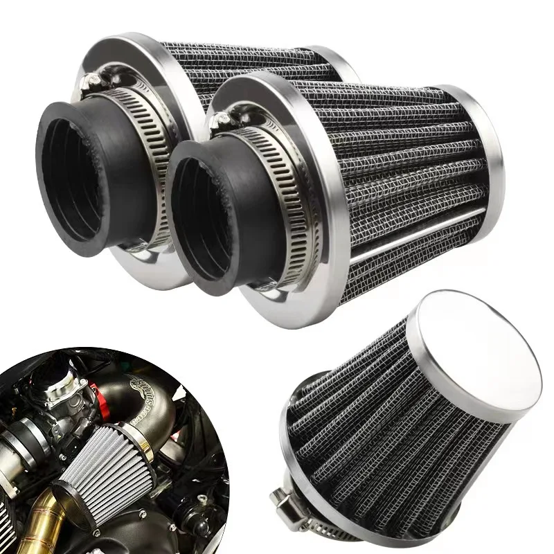 Washable and Reusable Motorcycle Mushroom Air Filter Adapted to Multiple Vehicle Models Caliber Pipe Diameter from 35mm to 60mm