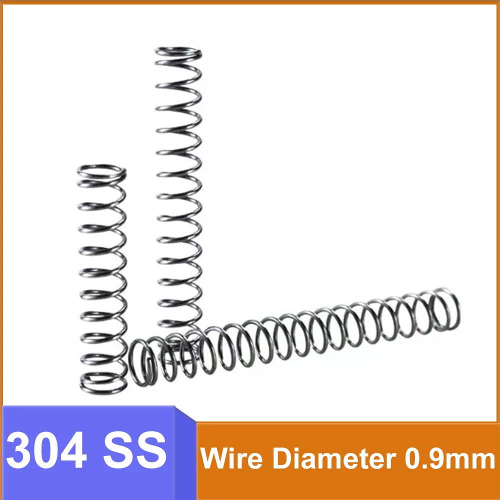 Compression Spring Wire Diameter 0.9mm Outer Diameter 6/7/8-18mm 304 Stainless Steel Small Return Spring Length 10-100mm