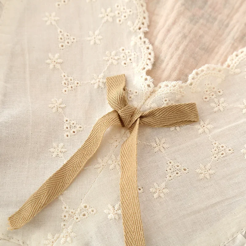 جديد الصيف الملابس النسائية الشاش القطن الخامس الرقبة الدانتيل منامة مع السراويل نايتي مجموعة قطعتين مجموعة منامة للنساء