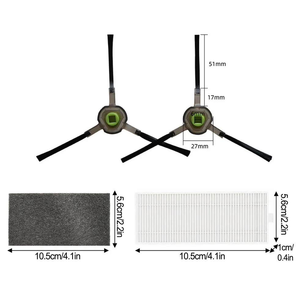 Accessories HEPA Filter Side Brush For Lefant M2 Pro, M2S Pro Vacuum Cleaner Cleaning Tools Home Appliance Parts