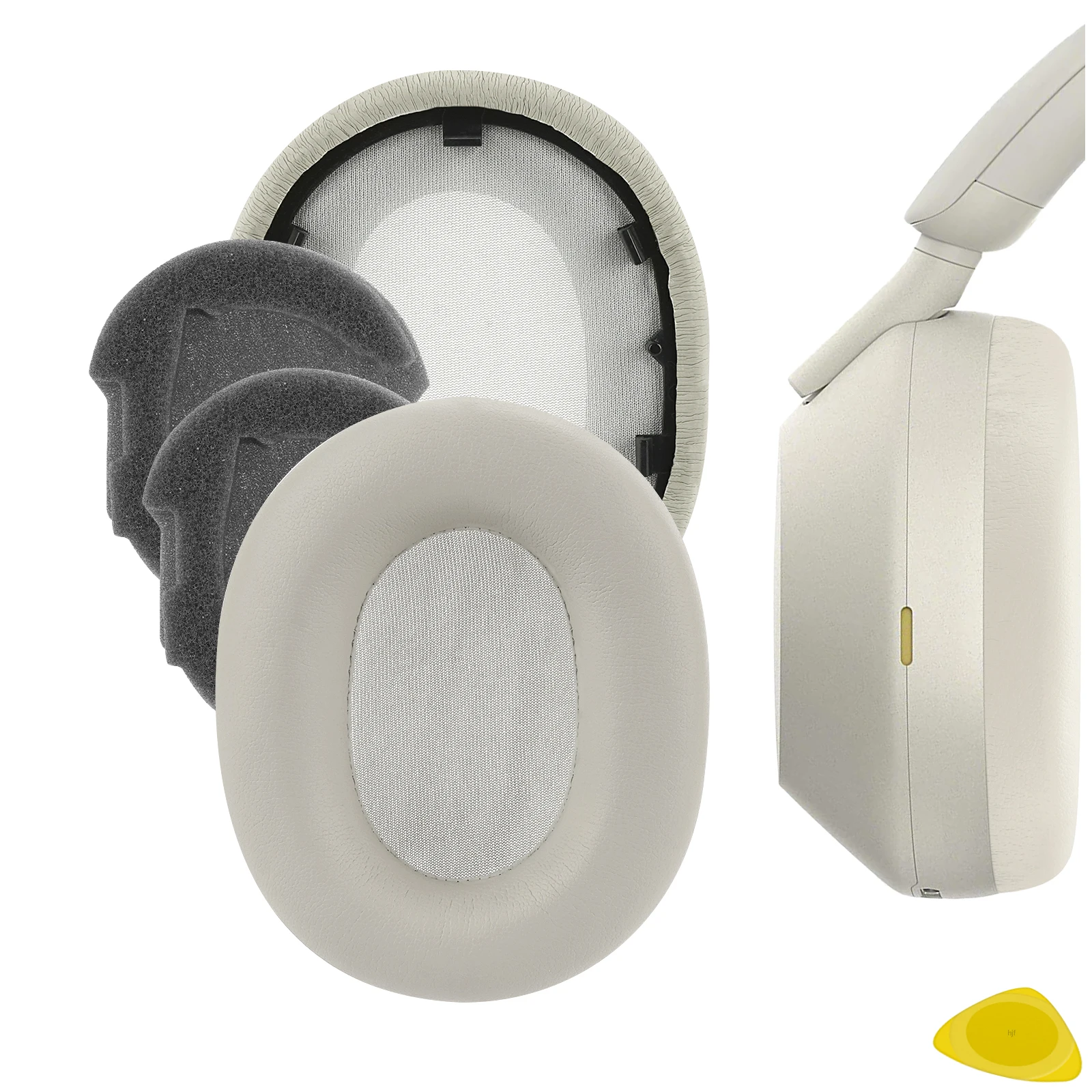 Cuscinetti auricolari di ricambio Geekria QuickFit per Sony WH-1000XM5, WH1000XM5 cuffie Wireless cuscini per le orecchie, auricolari per cuffie