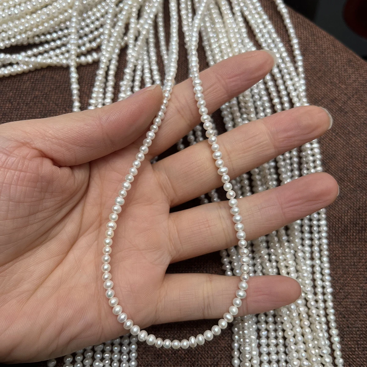 2-2.5mm Potato-shaped Punch Beads Natural Freshwater Pearls Loose Beads for Jewelry Making DIY Necklace Bracelet Accessories
