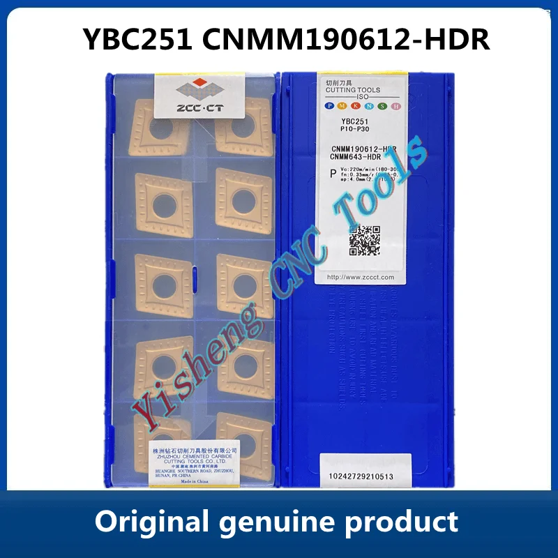 

FREE SHIPPING Original ZCC CT original CNC turning inserts YBC251 YBC252 CNMM190612-HDR