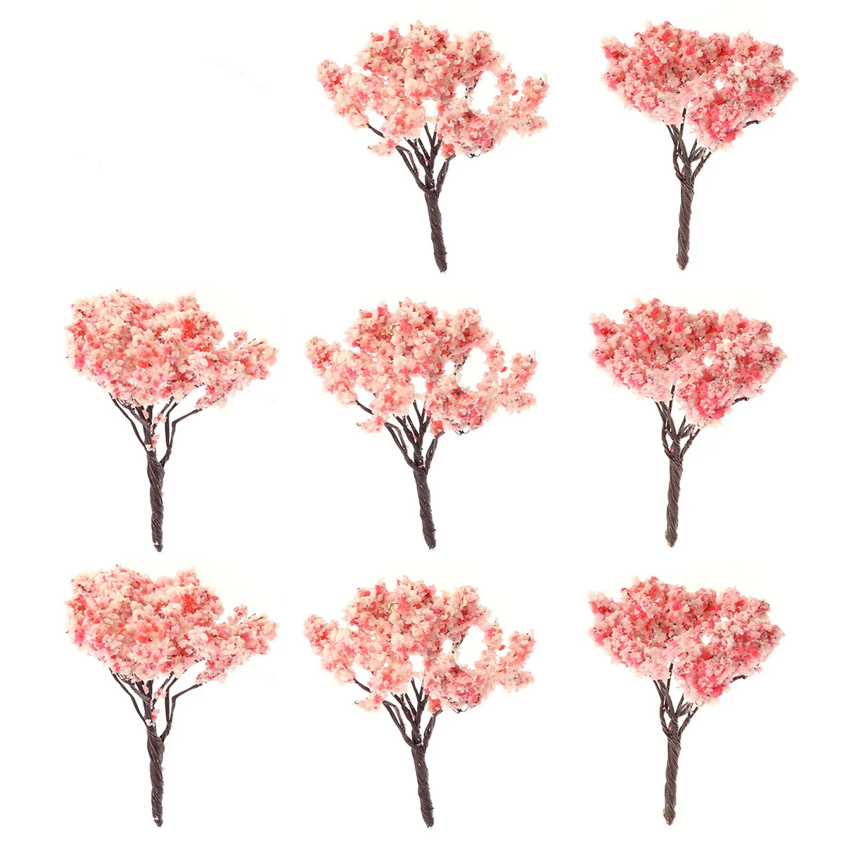 10pcs Model Cherry Trees Park Street Diorama Scenery Layout Miniature Landscape Scenery (65cm) mini trees