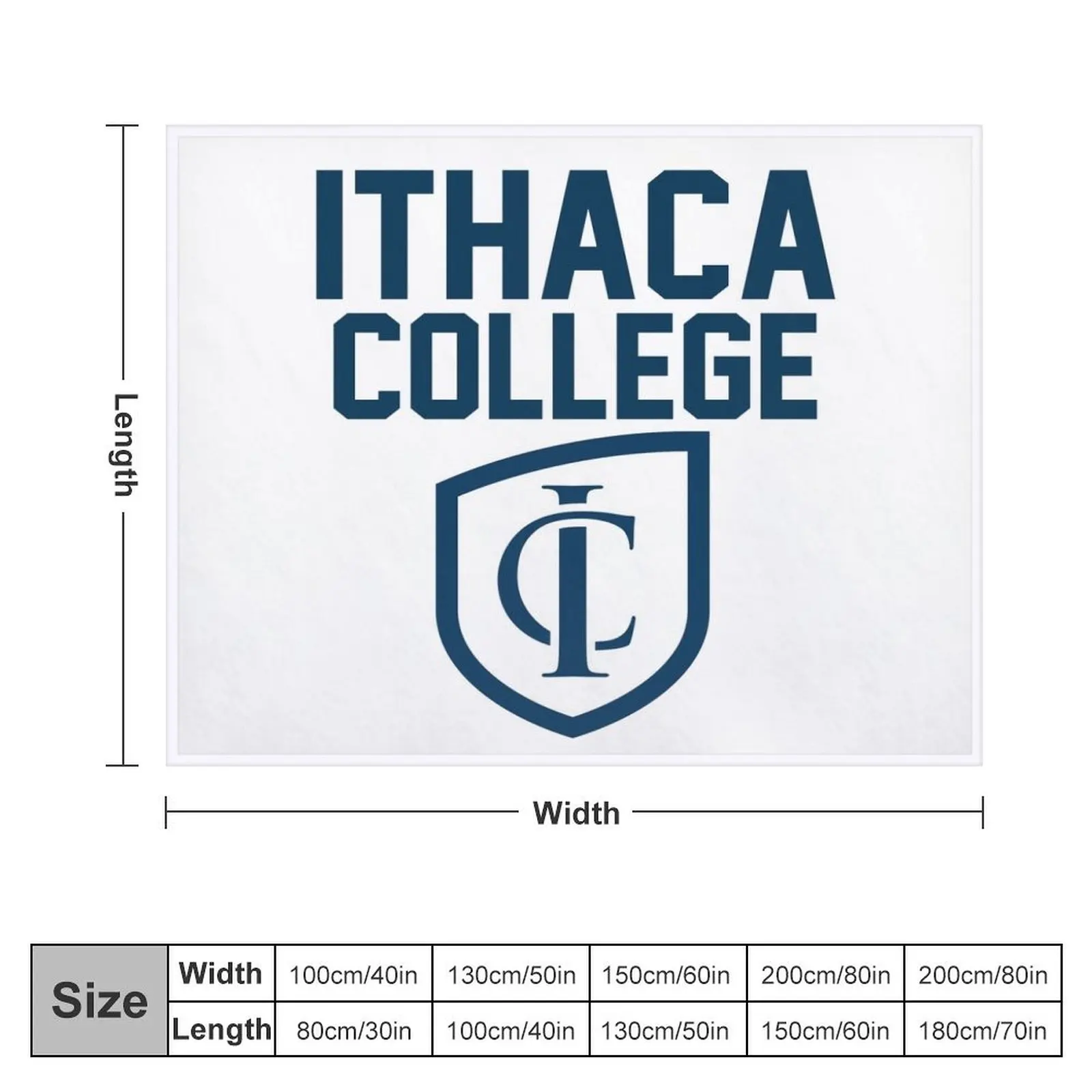 Ithaca College Throw Blanket Decorative Sofas Quilt Blankets