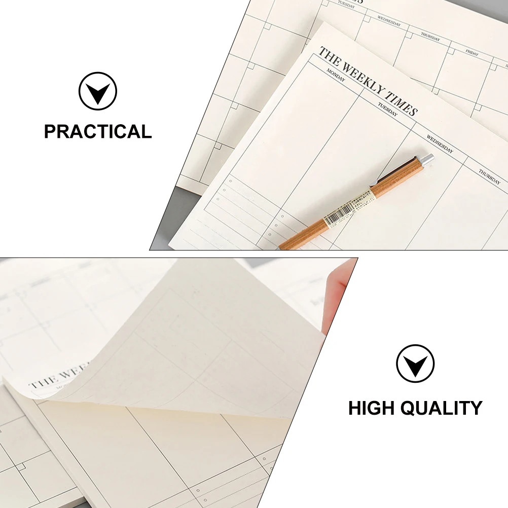 

Creative Planner Schedule Notepad Daily Paper Weekly Notebook Business Journal Memo Pad Diary Study Bedroom Office Use Smooth
