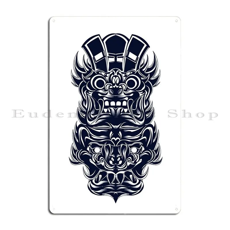 Barong Bali Indonesia Metal Sign Club Wall Plaque Kitchen Wall Decor Print Tin Sign Poster