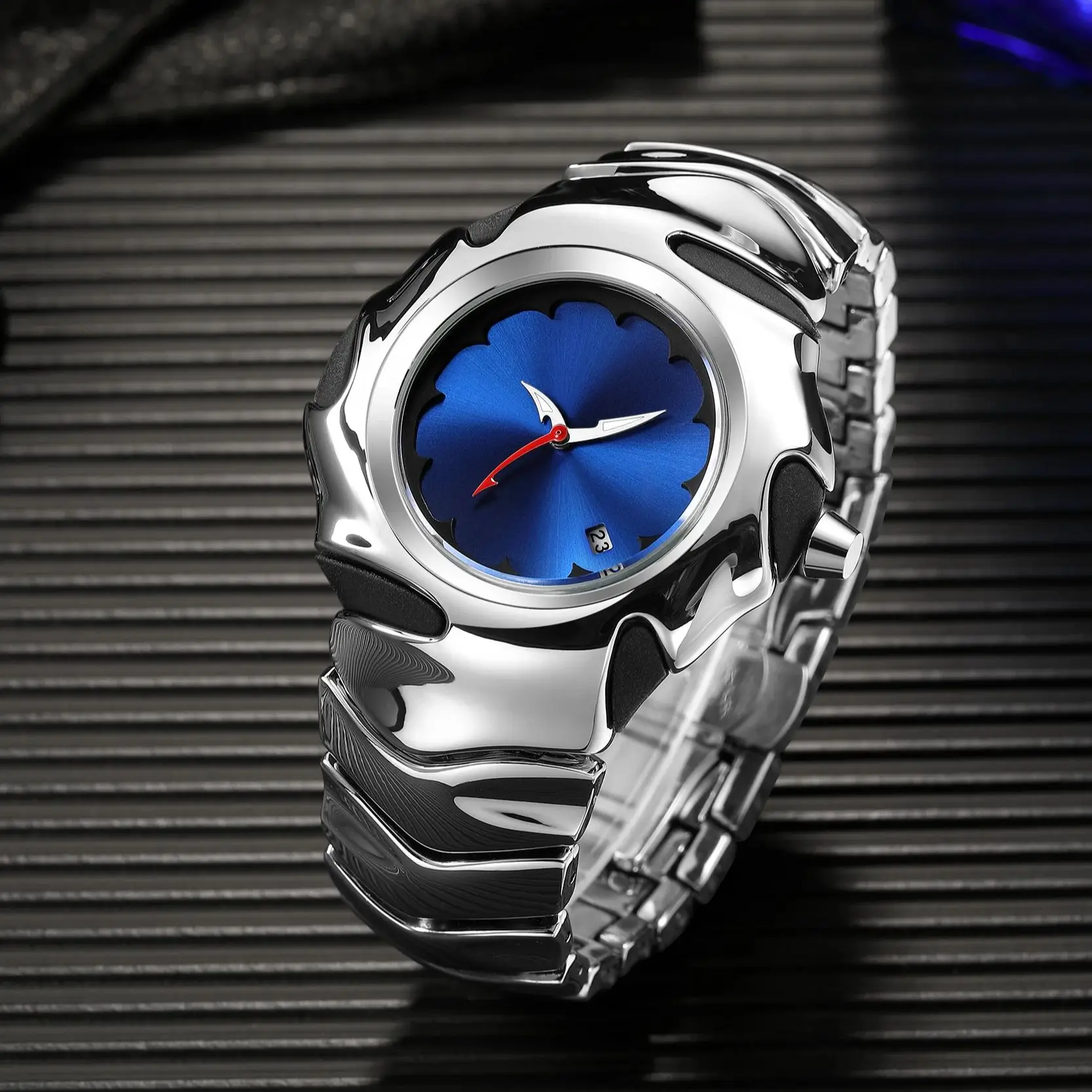 Vintage Personalized Creative y2k Alien Blade Men's Watch Night Light Waterproof Calendar Function Ins Style Men's Quartz Watch