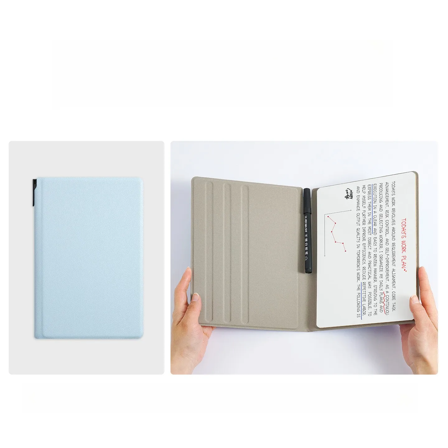 Small Whiteboard Notepad PU Portable Dry Erase Board For Student Office School Homework Study Writing Notebook Supplies