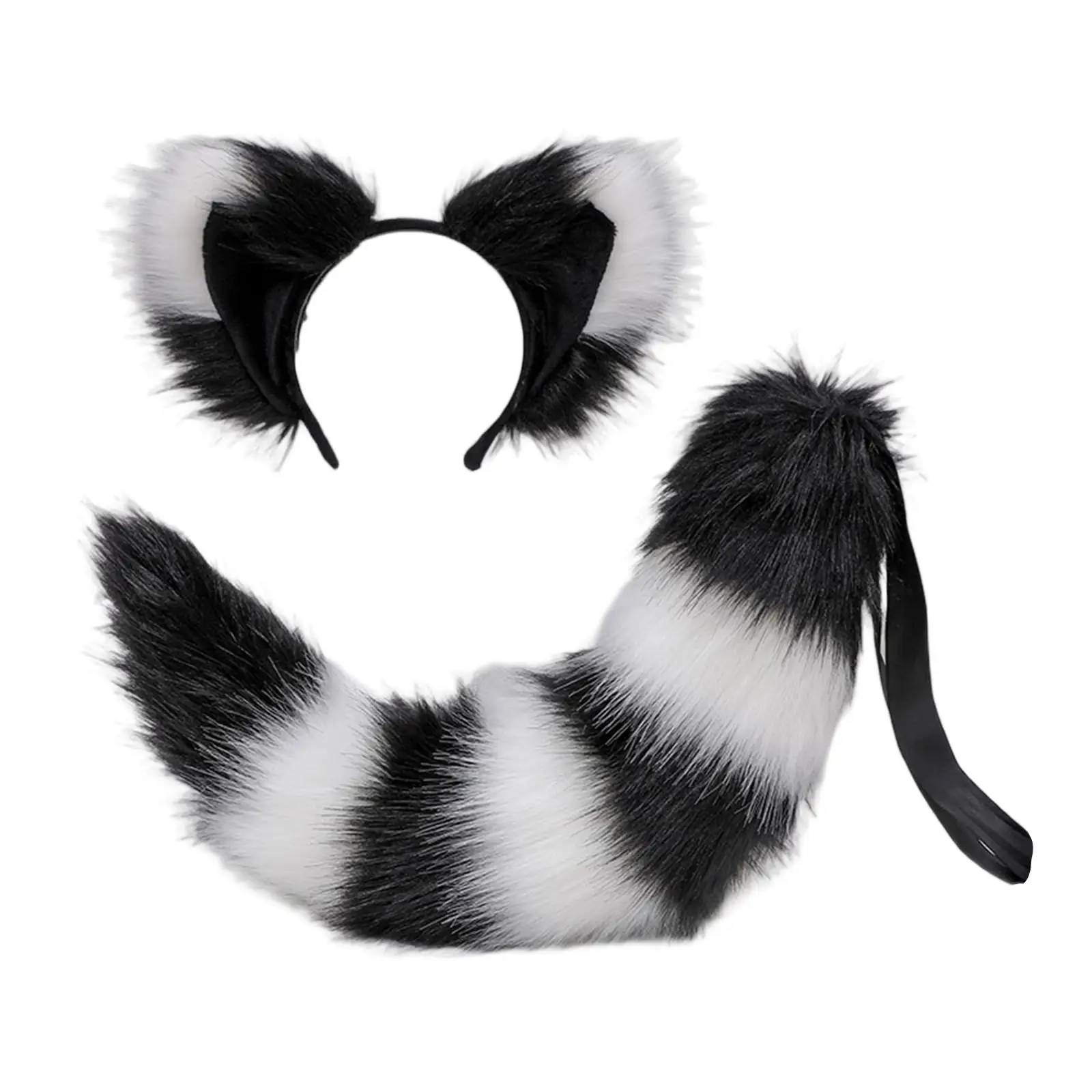 Cats Ears Tail Cosplay Fancy Dress Hair Accessories for Party Performance