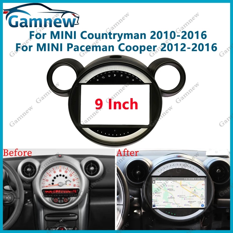 

9 Inch Car Frame Fascia Canbus Box Adapter Android Radio Audio Panel Kit For MINI Countryman MINI Paceman Cooper 2012-2016
