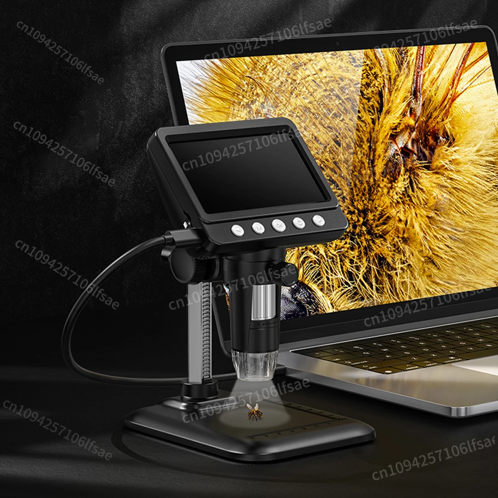 

NEW4.3Inch Digital Microscope 1080P 1000X Soldering Microscope USB Rechargeable HD Electronic Microscope for Soldering Repairing