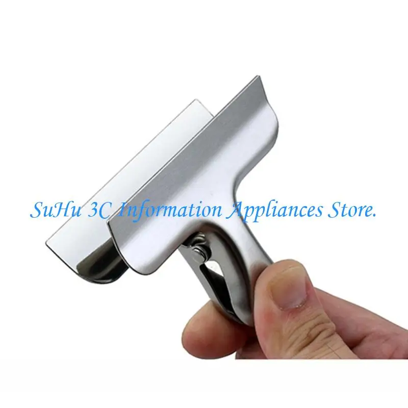 

J0MB Stainless Steel Clip Metal Hinge Clip Paper Clamp for Food Bag Photo File