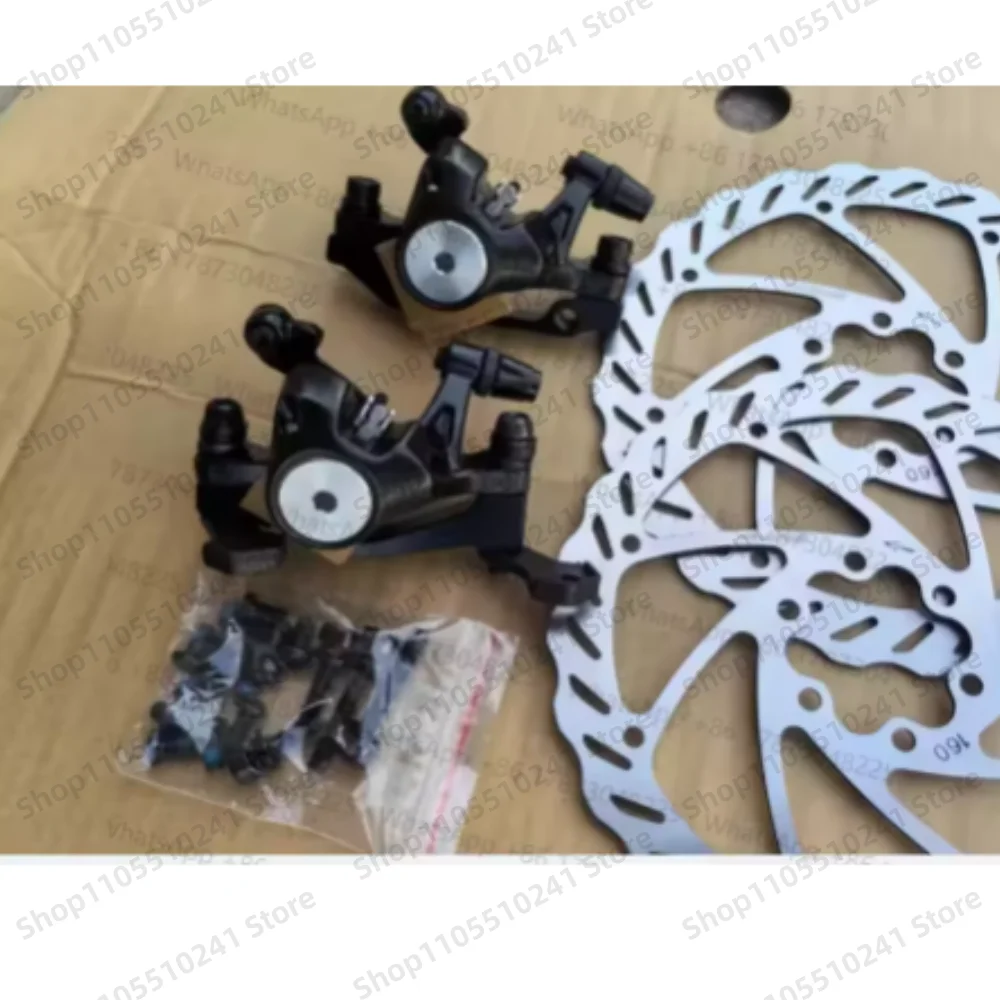 1set PROMAX Dsk-330r /300 Flat-mount Mechanical Disc Brake Calipers Front/Rear + 2pcs 160mm Rotors + Screws for Road MTB Bike view 5