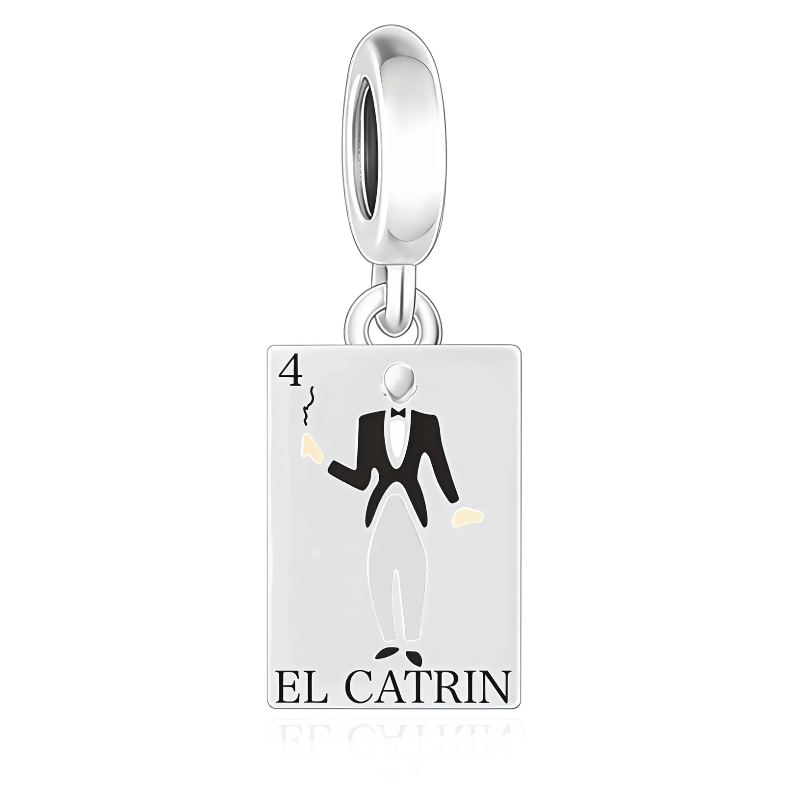 

Huoonew Fit Original Pan Charm Bracelet 925 Sterling Silver Mexico Number 4 Clown EL CATRIN Card Bead For Making Berloque DIY