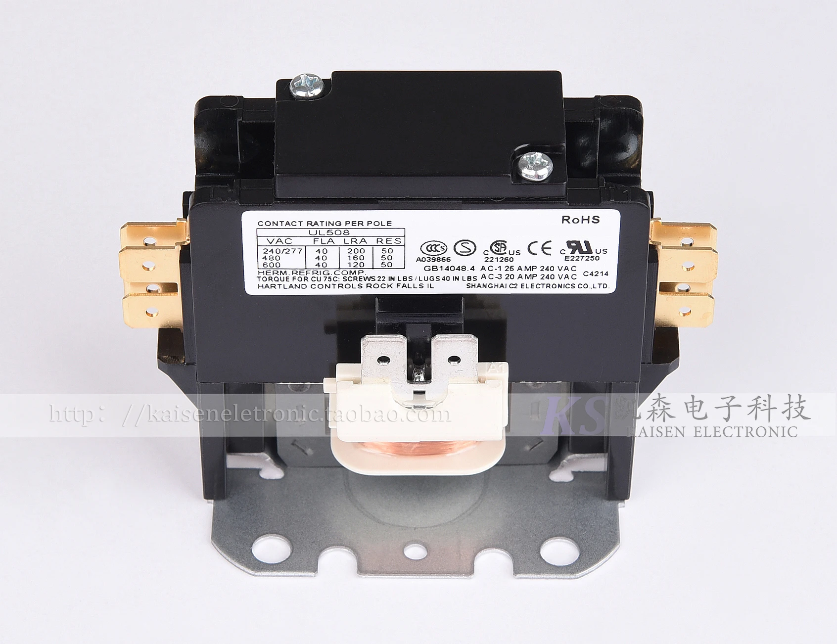 208V240V 40A High load single phase HCC-1NU04AA409 Dual air energy heat pump AC contactor