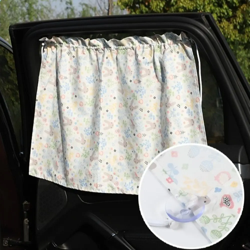 الإبداعية شفط كأس ستائر السيارة لطيف الكرتون الأشعة فوق البنفسجية حماية ظلة الستار القطن انزلاق نافذة السيارة غطاء الأطفال