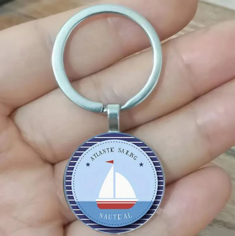 

Navigation Anchor Chain Keychain: Zinc Alloy, Ocean Charm, Casual Style