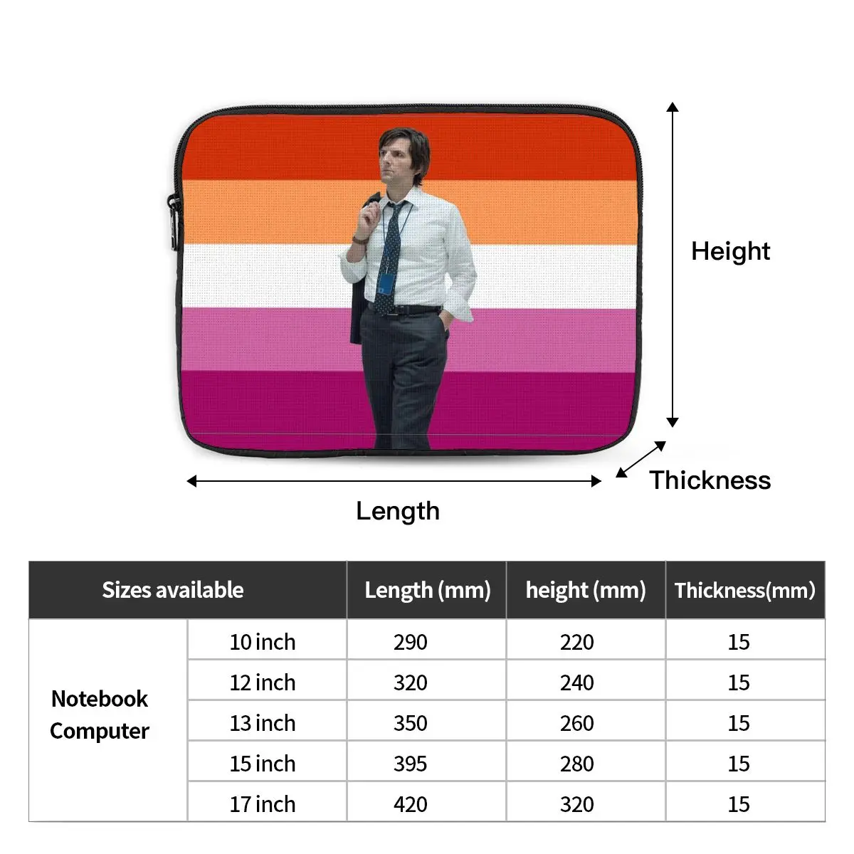 قطع علامة S. Lesbian 12 "13" 15 "17" حقيبة كمبيوتر محمول كم لماك بوك اير برو حقيبة دفتر حافظة حقيبة مقاومة للصدمات #6