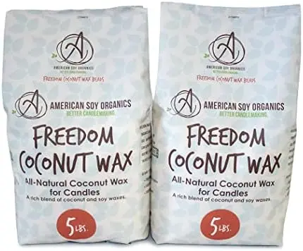 

Кокосовые соевые восковые гранулы Freedom - 10 фунтов - Натуральные, без парафина, для изготовления свечей в контейнерах, для восковых плавляющихся масс