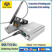 OSS T12-D PLUS Soldering Station For Mobile Phone Motherboard Repair With T12 Tips Soldering Iron Fast Heating Welding Kits