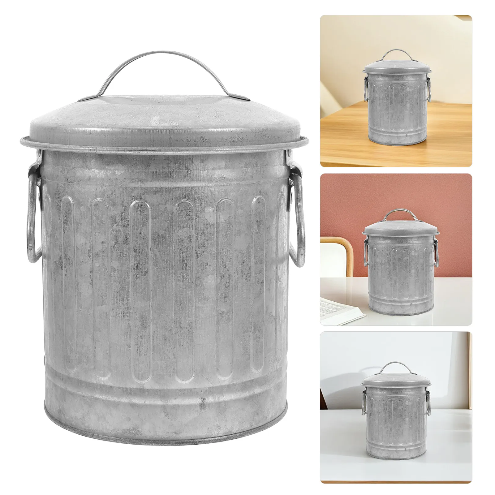 Mini Desktop Trash Bin Bucket Shaped Decorative Wastebasket for Office Home Bedroom Farmhouse Wedding Modern Decor Creative