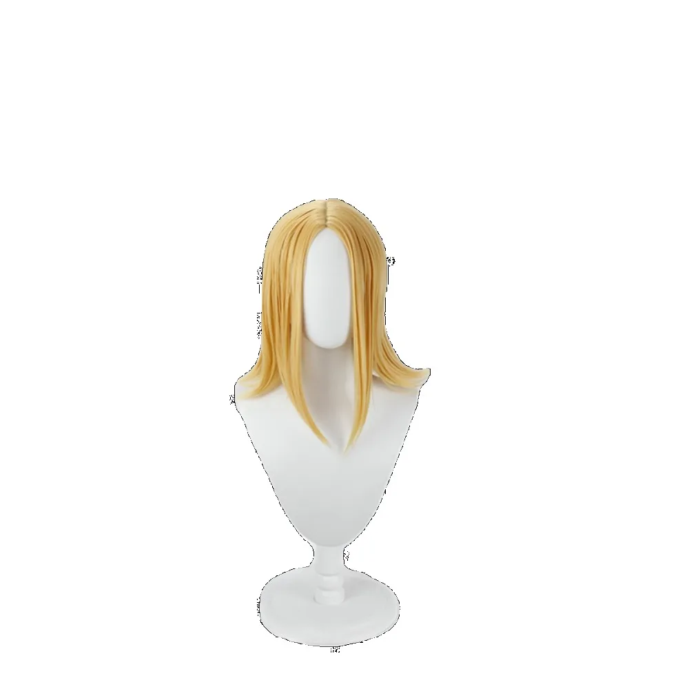 Perruque de Cosplay des sept péchés capitaux, perruque d'anime dorée d'elaine pour femmes et hommes, perruque de Costume de cheveux longs blonds SDS Elaine