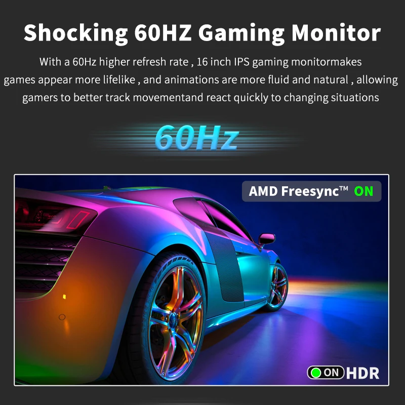 شاشة HGFRTEE محمولة تعمل باللمس مقاس 16 بوصة 16:10 100%sRGB 350Cd/m2 شاشة ثانية لأجهزة الكمبيوتر المحمول مع حامل حامل من النوع C متوافق مع HDMI #2