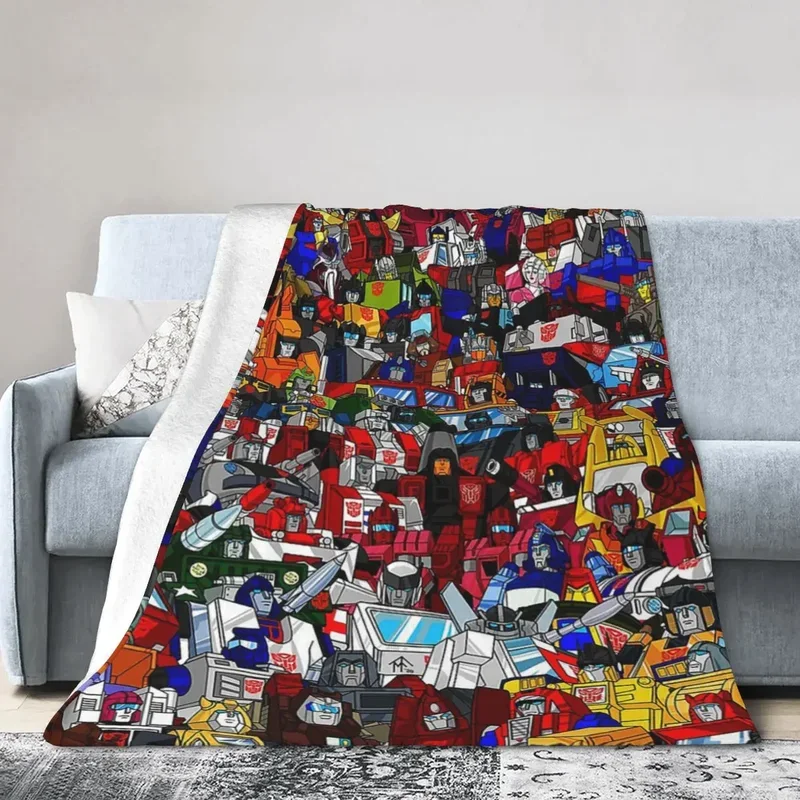 G1 Transformers Autobots blanket soft warm flannel throw blanket bed for living room picnic travel home sofa bedspread